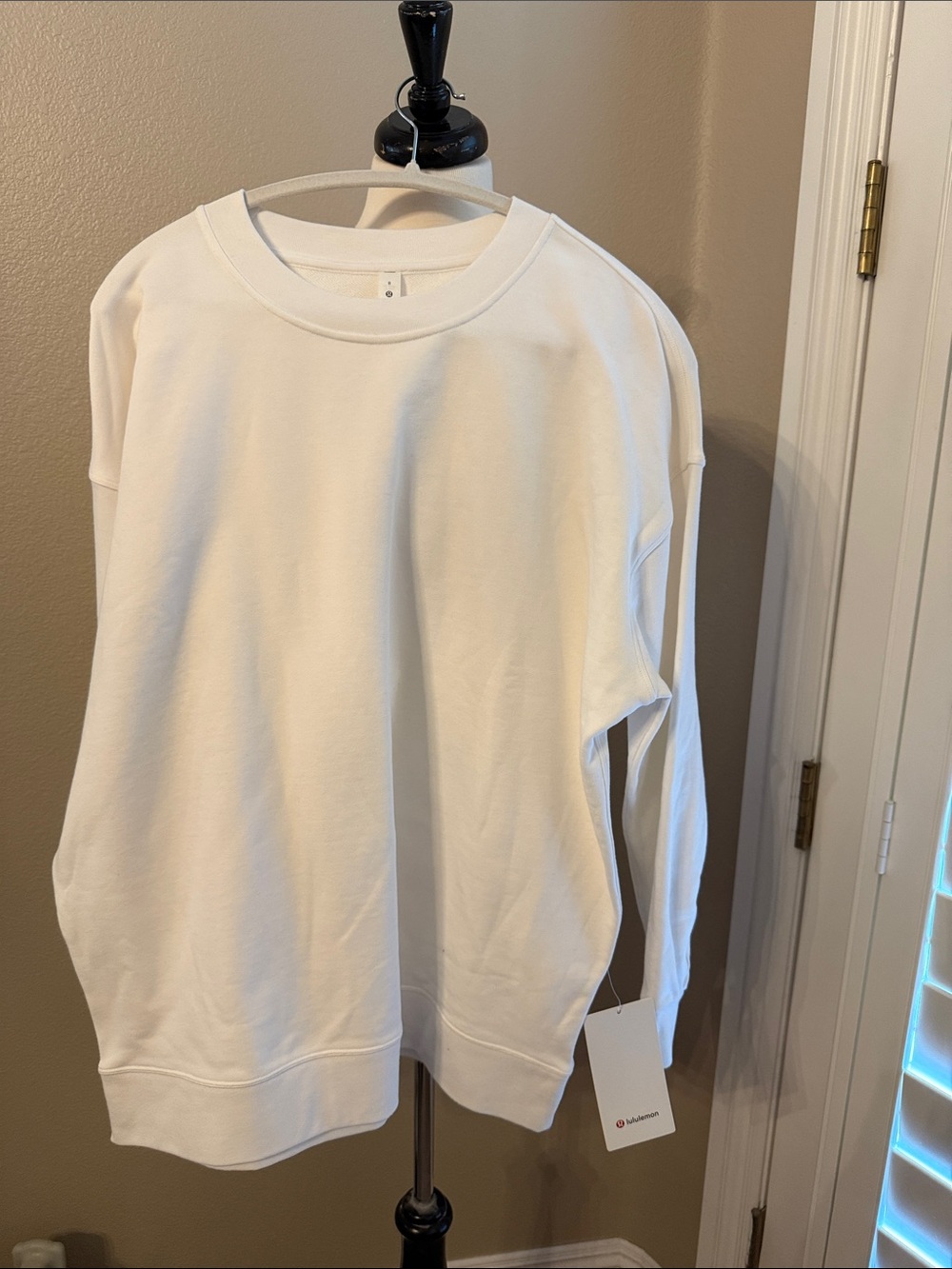 Lululemon oversized White Crewneck Sweatshirt